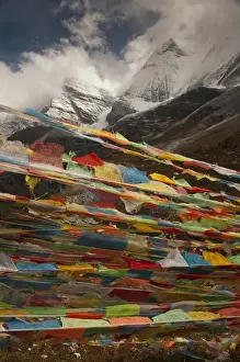 Prayer Flags near Milk Lake, Yading Natural area near Daocheng