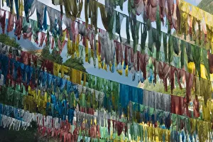 Tibetan Prints: Prayer flags in the valley, Ngawa Tibetan and Qiang Autonomous Prefecture, western Sichuan