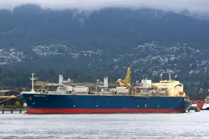 Prince of Tokyo freighter at Port Vancouver in British Columbia, Canada