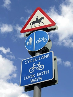 Foot Path Prints: Priority for Horses, Sign, Epping Forest, London, England