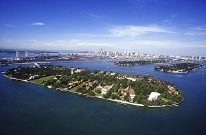 Miami Prints: Private Islands of Biscayne Bay, Star Island, Florida, USA