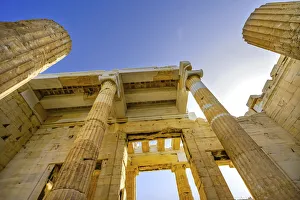 William Perry Prints: Propylaea Ancient entrance gateway ruins Acropolis, Athens, Greece