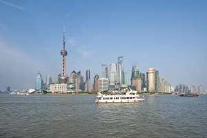 Shanghai Prints: Pudong district skyline and Huangpu River