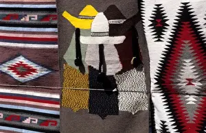 Blanket Prints: Pueblo Indians in America their native rugs and artwork at Buffalo Dance in New Mexico