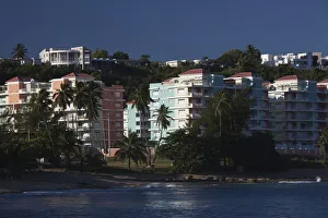 Images Dated 17th December 2009: Puerto Rico, North Coast, Isabela, Playa Jobos beach, beachfront condos