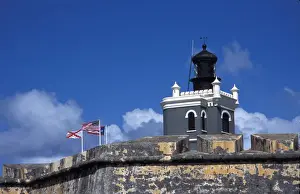 Old San Juan Prints: Puerto Rico, Old San Juan. El Morro Fortress (1500 s)