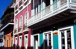 Old San Juan Prints: Puerto Rico, Old San Juan. Street scene