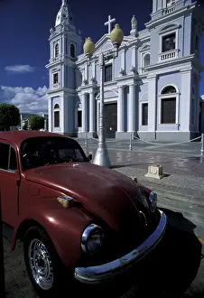 Puerto Rico, Ponce. Cathedral de Nuestra Senora de Guadalupe; 17th Century; red VW