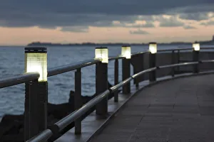 San Juan Prints: Puerto Rico, San Juan, Condado, Condado beach walkway, dawn