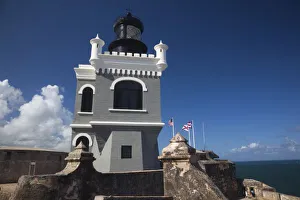 Images Dated 11th December 2009: Puerto Rico, San Juan, Old San Juan, El Morro Fortress, lighthouse