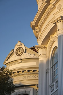 Images Dated 13th December 2009: Puerto Rico, South Coast, Ponce, Plaza Las Delicias, colonial-era building detail