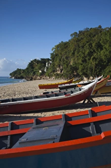 Puerto Rico, West Coast, Aguadilla, Crashboat Beach, lifeboats