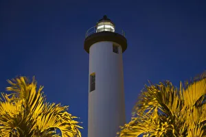 Images Dated 15th December 2009: Puerto Rico, West Coast, Rincon, Punta Higuero Lighthouse, evening