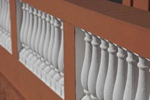 Images Dated 15th December 2009: Puerto Rico, West Coast, San German, building detail