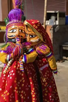 Pink City Prints: Puppets for sale in downtown center of the Pink City of Jaipur in Rajasthan India