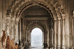 Archway Prints: Puthia Temple Complex in morning mist, Rajshahi Division, Bangladesh