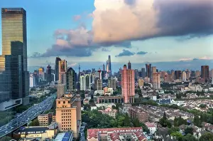 Images Dated 16th September 2015: Puxi Pudong Buildings World Financial Center Jinmao Tower Modern Skyscrapers Shanghai