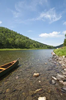 Horizon Over Land Prints: Quebec, Canada. Salmon fishing on the Matapedia River