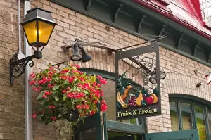 Heritage Site Prints: Quebec City, Quebec, Canada. Floral decorations in Old CIty