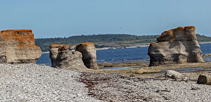 Images Dated 2024 February: Quebec, Havre-Saint-Pierre, Canada. Archipelago National Park monoliths