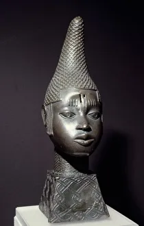 Exhibit Prints: Queen Mother Head, Benin, 16th c. NOTE: This image avail. up to 100MB. Call for details