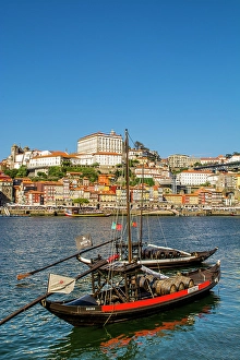 New Images March 2024 Part 3 Prints: Rabelo boats on the Douro River, Porto, Portugal. (Editorial Use Only)