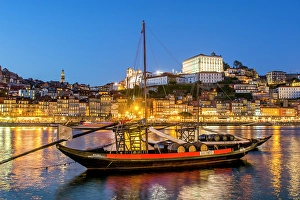 New Images March 2024 Part 3 Prints: Rabelo boats on the Douro River, Porto, Portugal. (Editorial Use Only)
