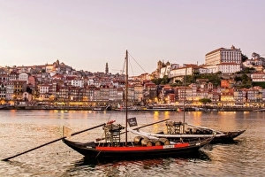 New Images March 2024 Part 3 Prints: Rabelo boats on the Douro River, Porto, Portugal. (Editorial Use Only)