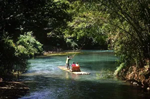 Jamaica Prints: Rafting on