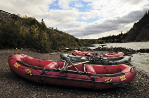 White Water Prints: Rafts and the Nenana River, Denali, Alaska; USA