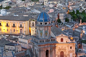 Ragusa at dusk, Sicily, Italy