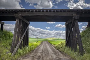 Railroad Prints: Railroad trestle, Palouse region of eastern Washington