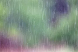 Raindrop Prints: Rain falling, Rio Grande Valley, Texas