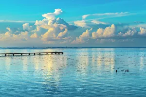 Lagoon Prints: Rain storm reflection, Moorea, Tahiti