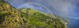 Rainbow Prints: Rainbow, Big Sur Area, California, USA