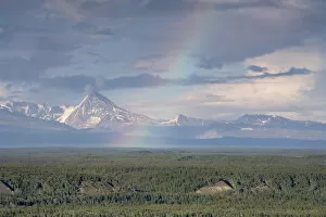 Rainbow over Copper River. Alaska