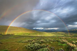 Salish Sea Prints: Rainbow over Methow Valley, North Cascades, Washington State