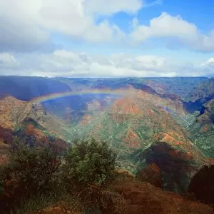 Rainbow from Waimea Canyon Overlook