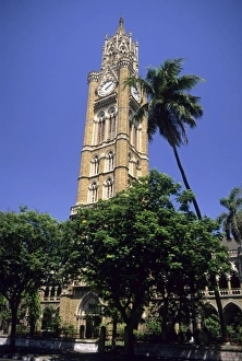 Population Prints: Rajabai Tower at the Bombay University in Mumbai Bombay, India