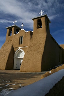 Adobe Prints: Rancho de Taos, New Mexico, United States. San Francisco de Asis adobe cathedral