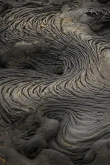 Lava Prints: Recent Pahoehoe lava flow, Sullivan Bay, Santiago Island, Galapagos Islands, Ecuador