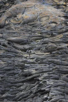 Recent Pahoehoe lava flow, Sullivan Bay, Santiago Island, Galapagos Islands, Ecuador