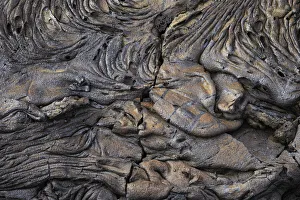 Recent Pahoehoe lava flow, Sullivan Bay, Santiago Island, Galapagos Islands, Ecuador