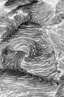 Recent Pahoehoe lava flow, Sullivan Bay, Santiago Island, Galapagos Islands, Ecuador