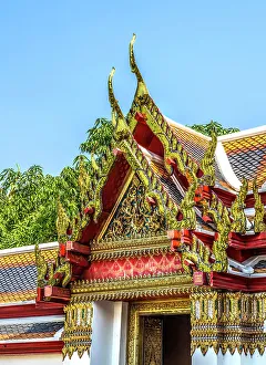 Pavilion Prints: Red Buddha, Wat Pho Temple, Bangkok