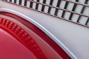 Images Dated 29th January 2020: Detail of red classic American Ford in Habana, Havana, Cuba