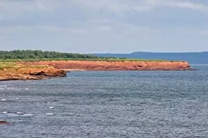 Red cliffs of Cape Orby, Prince Edward Island, Canada