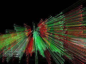 Red, green and white Christmas lights