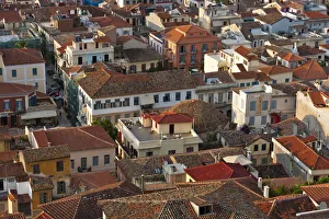 View From Above Prints: Red-roofed houses, Nafplio, Greece
