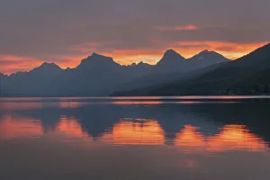 Still Prints: Red sky at dawn, Lake McDonald, Glacier National Park, Montana